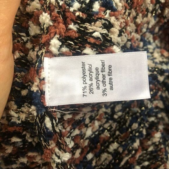 Maurices Fall Brown Earthy Pullover Crew Sweater Fuzzy Women Size Medium Crew - Picture 9 of 9